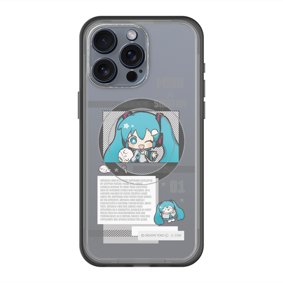 スリムプロテクションプレミアムケース with MagSafe［ しろたん×初音ミク - 初音ミク - インフォグラフィック ］