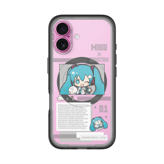スリムプロテクションプレミアムケース with MagSafe［ しろたん×初音ミク - 初音ミク - インフォグラフィック ］