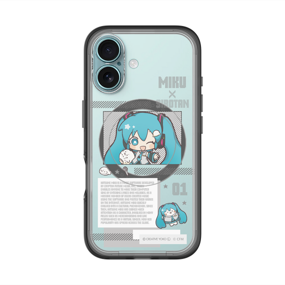 スリムプロテクションプレミアムケース with MagSafe［ しろたん×初音ミク - 初音ミク - インフォグラフィック ］