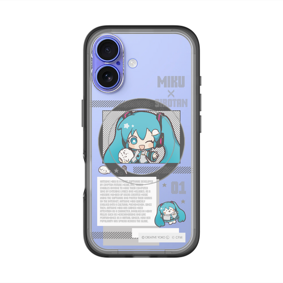 スリムプロテクションプレミアムケース with MagSafe［ しろたん×初音ミク - 初音ミク - インフォグラフィック ］
