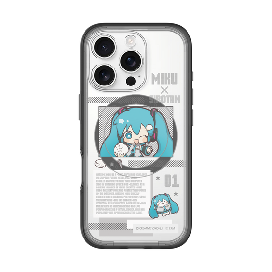 スリムプロテクションプレミアムケース with MagSafe［ しろたん×初音ミク - 初音ミク - インフォグラフィック ］
