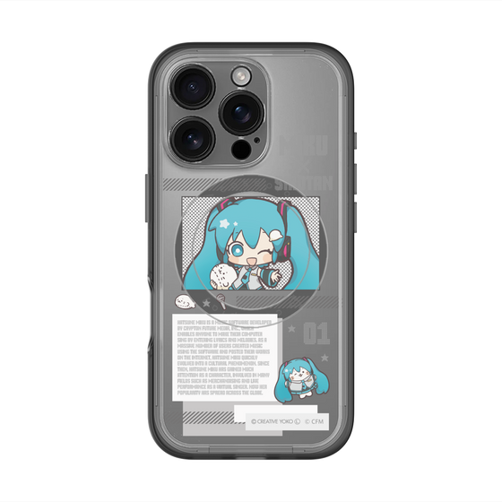 スリムプロテクションプレミアムケース with MagSafe［ しろたん×初音ミク - 初音ミク - インフォグラフィック ］