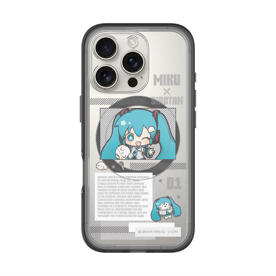 スリムプロテクションプレミアムケース with MagSafe［ しろたん×初音ミク - 初音ミク - インフォグラフィック ］