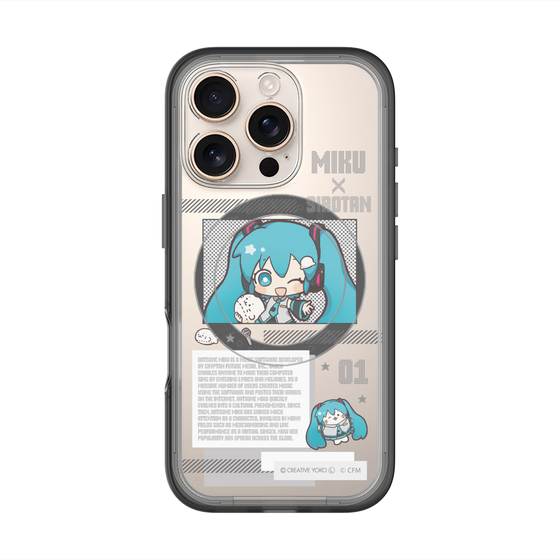スリムプロテクションプレミアムケース with MagSafe［ しろたん×初音ミク - 初音ミク - インフォグラフィック ］