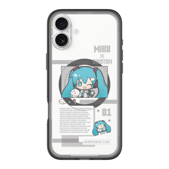 スリムプロテクションプレミアムケース with MagSafe［ しろたん×初音ミク - 初音ミク - インフォグラフィック ］