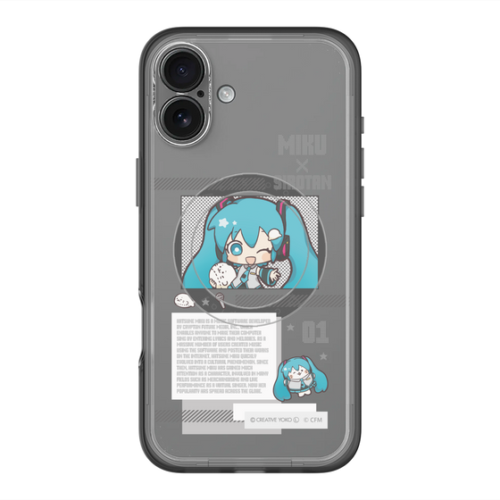 スリムプロテクションプレミアムケース with MagSafe［ しろたん×初音ミク - 初音ミク - インフォグラフィック ］