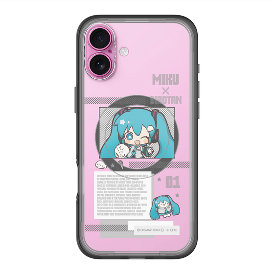 スリムプロテクションプレミアムケース with MagSafe［ しろたん×初音ミク - 初音ミク - インフォグラフィック ］