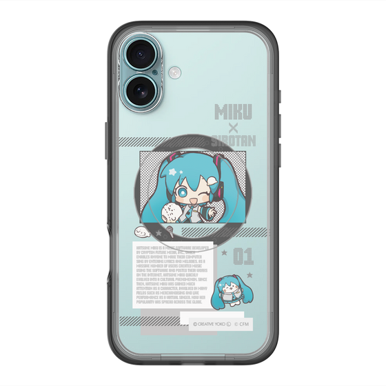 スリムプロテクションプレミアムケース with MagSafe［ しろたん×初音ミク - 初音ミク - インフォグラフィック ］