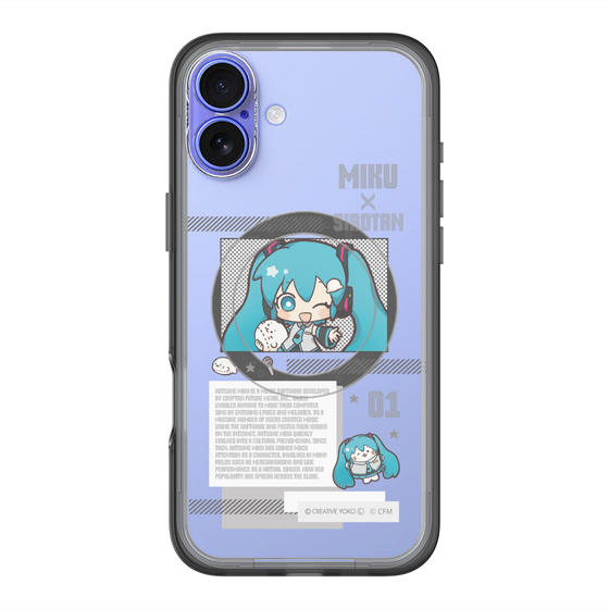 スリムプロテクションプレミアムケース with MagSafe［ しろたん×初音ミク - 初音ミク - インフォグラフィック ］