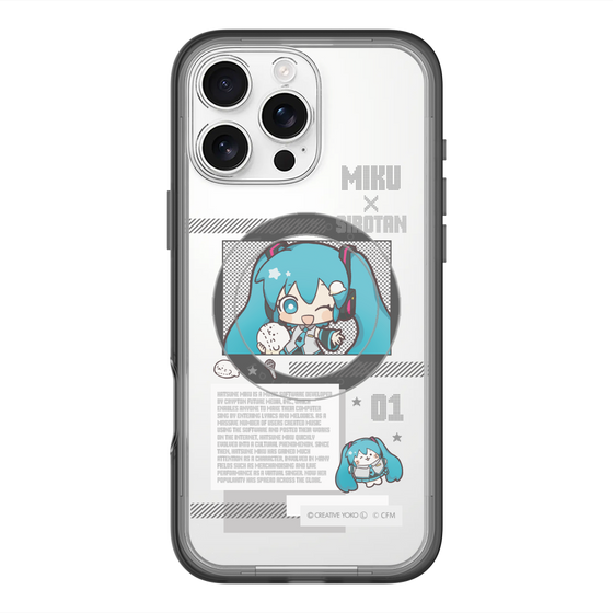 スリムプロテクションプレミアムケース with MagSafe［ しろたん×初音ミク - 初音ミク - インフォグラフィック ］