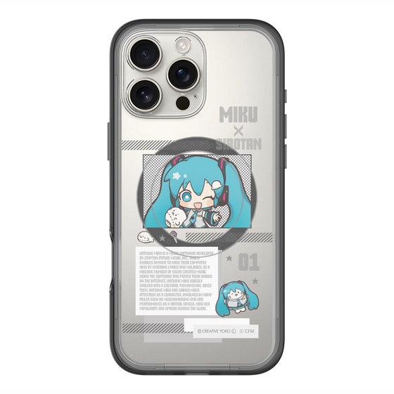 スリムプロテクションプレミアムケース with MagSafe［ しろたん×初音ミク - 初音ミク - インフォグラフィック ］