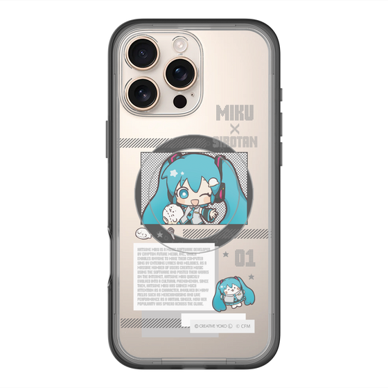 スリムプロテクションプレミアムケース with MagSafe［ しろたん×初音ミク - 初音ミク - インフォグラフィック ］