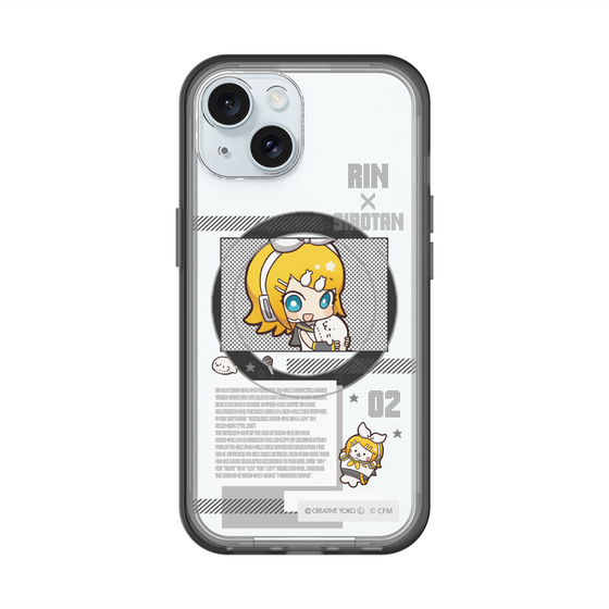スリムプロテクションプレミアムケース with MagSafe［ しろたん×初音ミク - 鏡音リン - インフォグラフィック ］