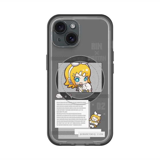 スリムプロテクションプレミアムケース with MagSafe［ しろたん×初音ミク - 鏡音リン - インフォグラフィック ］