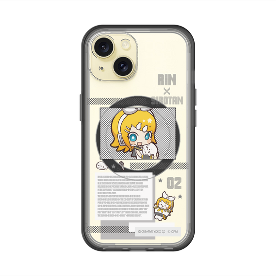 スリムプロテクションプレミアムケース with MagSafe［ しろたん×初音ミク - 鏡音リン - インフォグラフィック ］