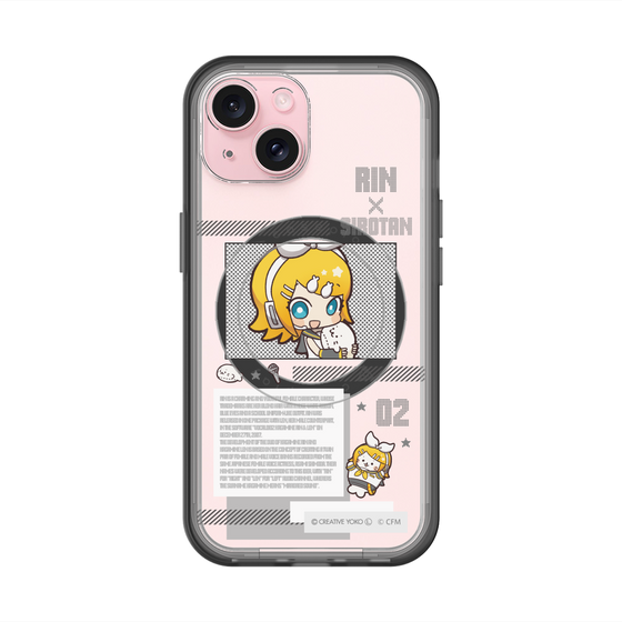 スリムプロテクションプレミアムケース with MagSafe［ しろたん×初音ミク - 鏡音リン - インフォグラフィック ］