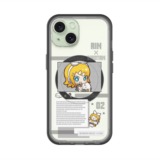 スリムプロテクションプレミアムケース with MagSafe［ しろたん×初音ミク - 鏡音リン - インフォグラフィック ］