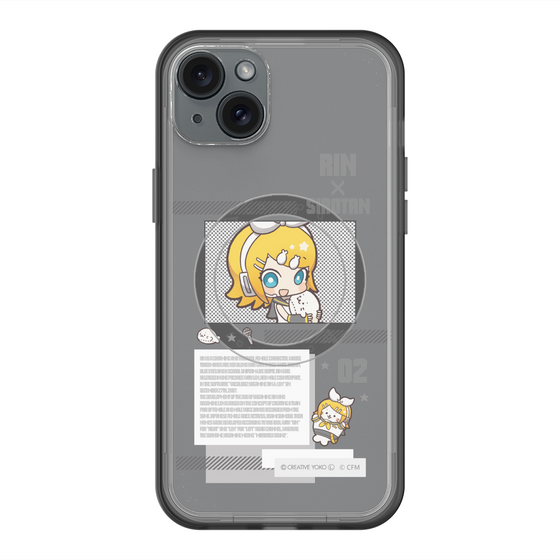 スリムプロテクションプレミアムケース with MagSafe［ しろたん×初音ミク - 鏡音リン - インフォグラフィック ］