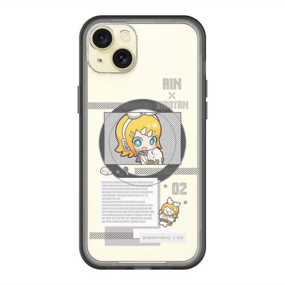 スリムプロテクションプレミアムケース with MagSafe［ しろたん×初音ミク - 鏡音リン - インフォグラフィック ］