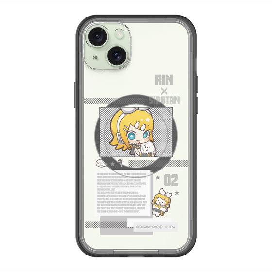 スリムプロテクションプレミアムケース with MagSafe［ しろたん×初音ミク - 鏡音リン - インフォグラフィック ］
