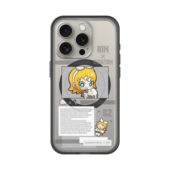 スリムプロテクションプレミアムケース with MagSafe［ しろたん×初音ミク - 鏡音リン - インフォグラフィック ］