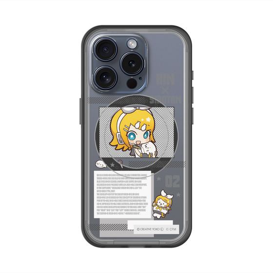 スリムプロテクションプレミアムケース with MagSafe［ しろたん×初音ミク - 鏡音リン - インフォグラフィック ］