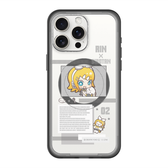 スリムプロテクションプレミアムケース with MagSafe［ しろたん×初音ミク - 鏡音リン - インフォグラフィック ］