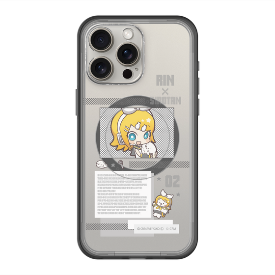 スリムプロテクションプレミアムケース with MagSafe［ しろたん×初音ミク - 鏡音リン - インフォグラフィック ］