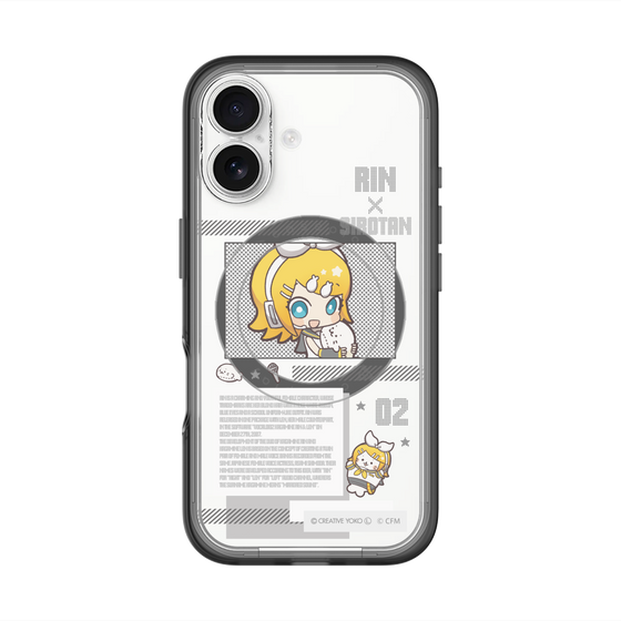スリムプロテクションプレミアムケース with MagSafe［ しろたん×初音ミク - 鏡音リン - インフォグラフィック ］