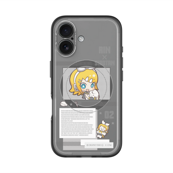 スリムプロテクションプレミアムケース with MagSafe［ しろたん×初音ミク - 鏡音リン - インフォグラフィック ］