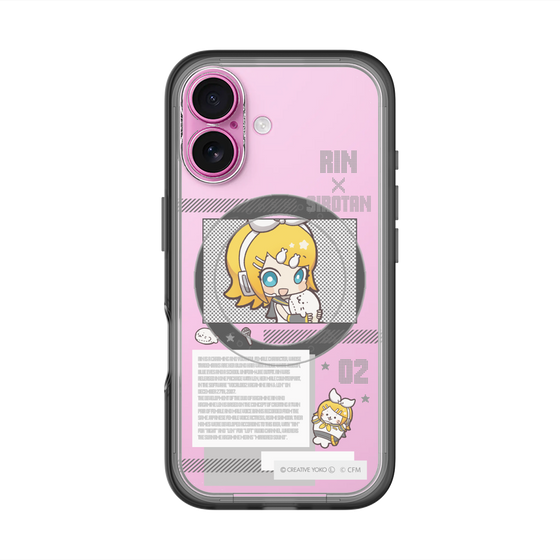 スリムプロテクションプレミアムケース with MagSafe［ しろたん×初音ミク - 鏡音リン - インフォグラフィック ］