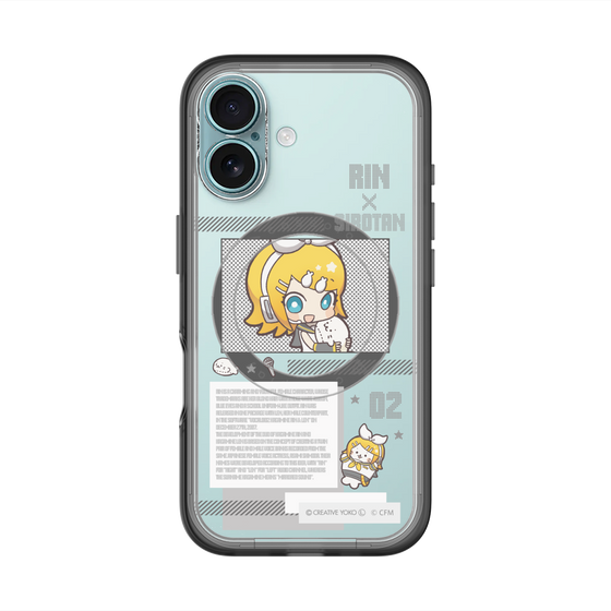 スリムプロテクションプレミアムケース with MagSafe［ しろたん×初音ミク - 鏡音リン - インフォグラフィック ］