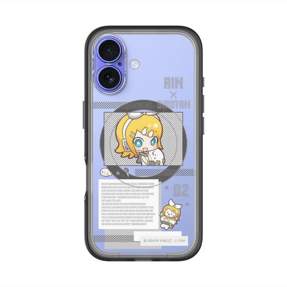 スリムプロテクションプレミアムケース with MagSafe［ しろたん×初音ミク - 鏡音リン - インフォグラフィック ］