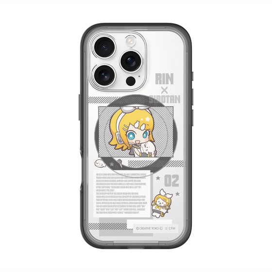 スリムプロテクションプレミアムケース with MagSafe［ しろたん×初音ミク - 鏡音リン - インフォグラフィック ］