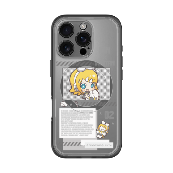 スリムプロテクションプレミアムケース with MagSafe［ しろたん×初音ミク - 鏡音リン - インフォグラフィック ］