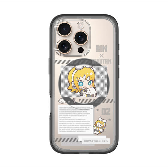 スリムプロテクションプレミアムケース with MagSafe［ しろたん×初音ミク - 鏡音リン - インフォグラフィック ］