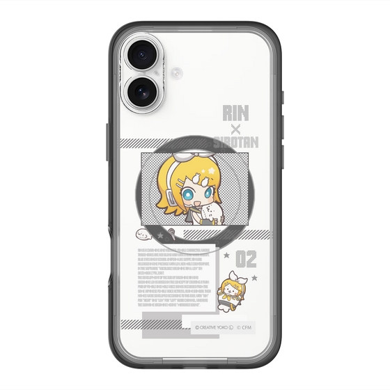 スリムプロテクションプレミアムケース with MagSafe［ しろたん×初音ミク - 鏡音リン - インフォグラフィック ］