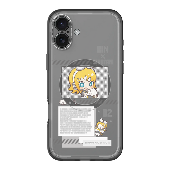 スリムプロテクションプレミアムケース with MagSafe［ しろたん×初音ミク - 鏡音リン - インフォグラフィック ］