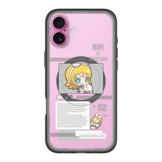 スリムプロテクションプレミアムケース with MagSafe［ しろたん×初音ミク - 鏡音リン - インフォグラフィック ］