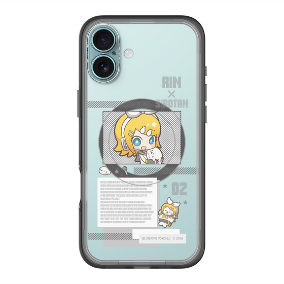 スリムプロテクションプレミアムケース with MagSafe［ しろたん×初音ミク - 鏡音リン - インフォグラフィック ］
