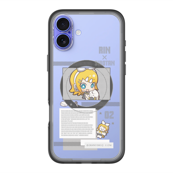 スリムプロテクションプレミアムケース with MagSafe［ しろたん×初音ミク - 鏡音リン - インフォグラフィック ］