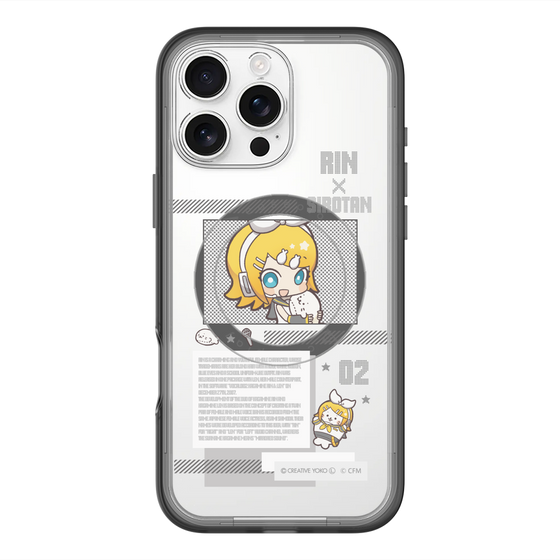 スリムプロテクションプレミアムケース with MagSafe［ しろたん×初音ミク - 鏡音リン - インフォグラフィック ］