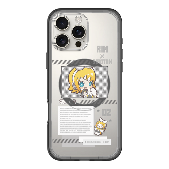 スリムプロテクションプレミアムケース with MagSafe［ しろたん×初音ミク - 鏡音リン - インフォグラフィック ］