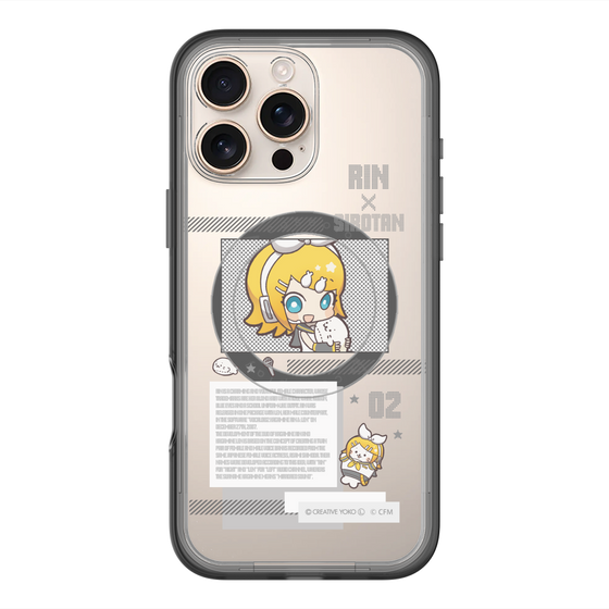 スリムプロテクションプレミアムケース with MagSafe［ しろたん×初音ミク - 鏡音リン - インフォグラフィック ］