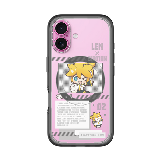 スリムプロテクションプレミアムケース with MagSafe［ しろたん×初音ミク - 鏡音レン - インフォグラフィック ］