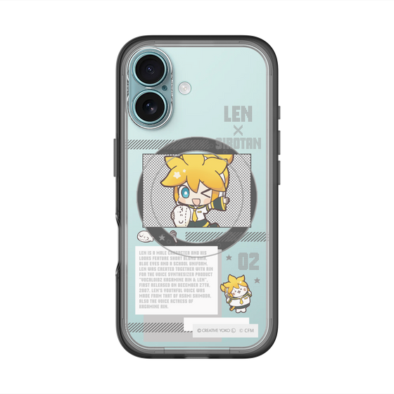 スリムプロテクションプレミアムケース with MagSafe［ しろたん×初音ミク - 鏡音レン - インフォグラフィック ］