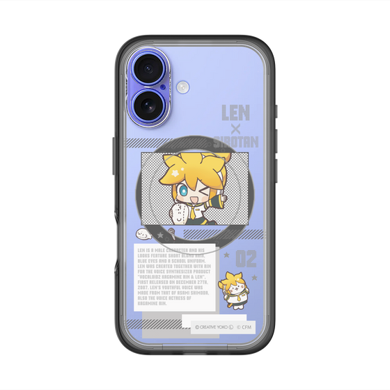 スリムプロテクションプレミアムケース with MagSafe［ しろたん×初音ミク - 鏡音レン - インフォグラフィック ］