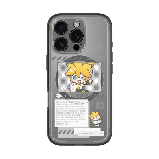 スリムプロテクションプレミアムケース with MagSafe［ しろたん×初音ミク - 鏡音レン - インフォグラフィック ］
