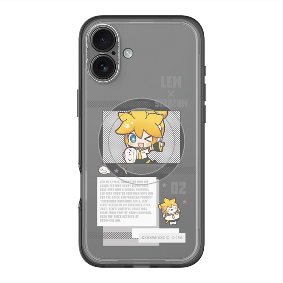 スリムプロテクションプレミアムケース with MagSafe［ しろたん×初音ミク - 鏡音レン - インフォグラフィック ］
