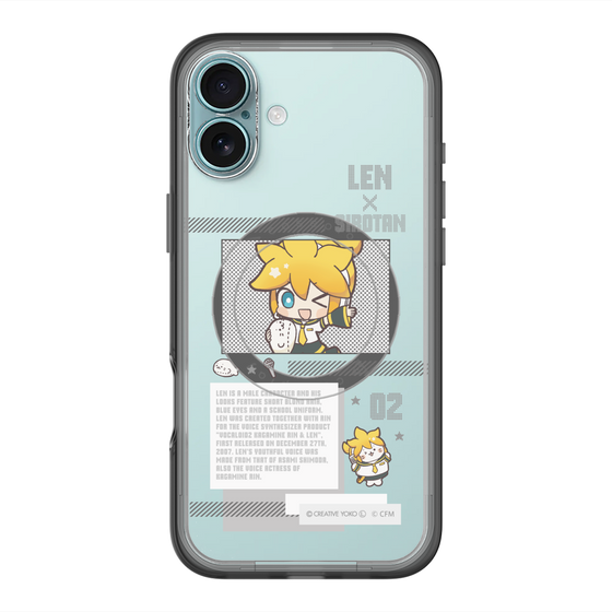スリムプロテクションプレミアムケース with MagSafe［ しろたん×初音ミク - 鏡音レン - インフォグラフィック ］